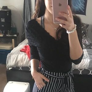 Black lace shirt
